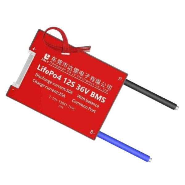 Daly BMS 12S 36V LiFePo4 50A Common Port Battery protection module.