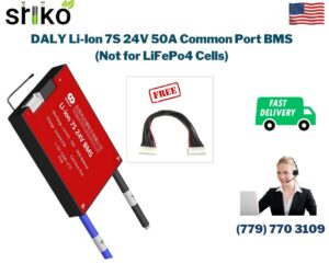 DALY BMS 7S 24V Lithium ion 50A Common Port Battery protection module.