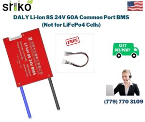 DALY BMS 8S 24V Lithium ion 60A Common Port Battery protection module.