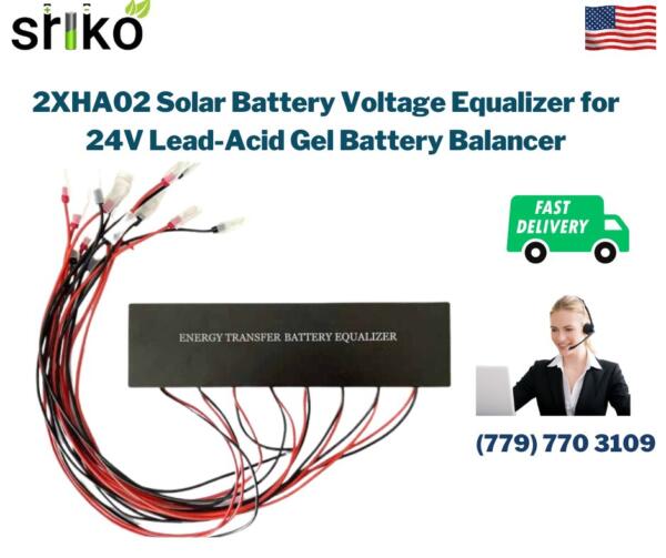 2XHA02 Solar Battery Voltage Equalizer for 24V Lead-Acid Gel Battery  Balancer