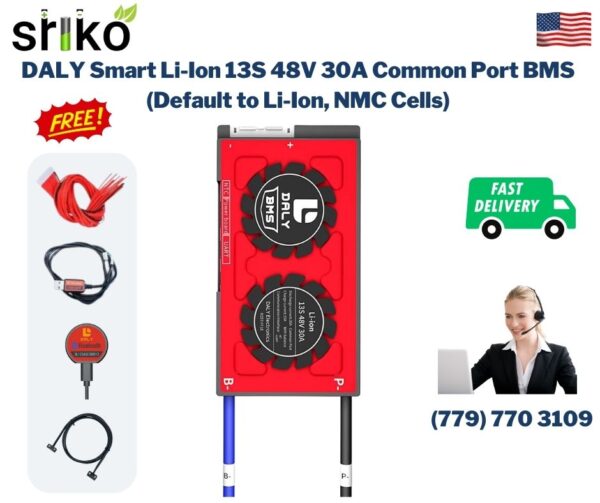 DALY Smart BMS 13S 48V 30A Lithium ion Battery Protection Module