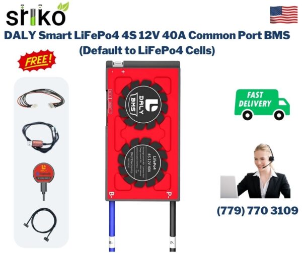 DALY Smart BMS 4S 12V 40A LiFePo4 Battery Protection Module