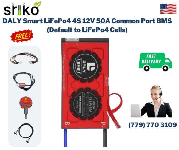 Buy Daly Lifepo4 4S 12V 50A Battery Management System Online at