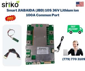 Smart JIABAIDA (JBD) 10S 36V Lithium ion 100A Common Port Battery protection module.