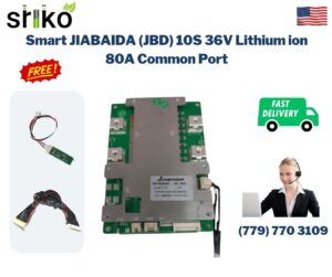 Smart JIABAIDA (JBD) 10S 36V Lithium ion 80A Common Port Battery protection module.