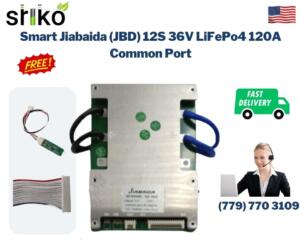 Smart Jiabaida (JBD) 12S 36V LiFePo4 120A Common Port Battery protection module.