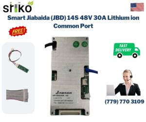 Smart Jiabaida (JBD) 14S 48V 30A Lithium ion Common Port Battery protection module.