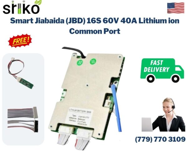 Smart Jiabaida (JBD) 16S 60V 40A Lithium ion Common Port Battery protection module.