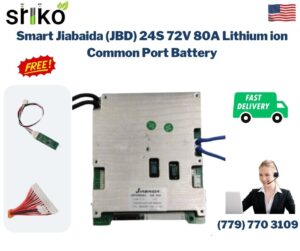 Smart Jiabaida (JBD) 24S 72V 80A Lithium ion Common Port Battery protection module.