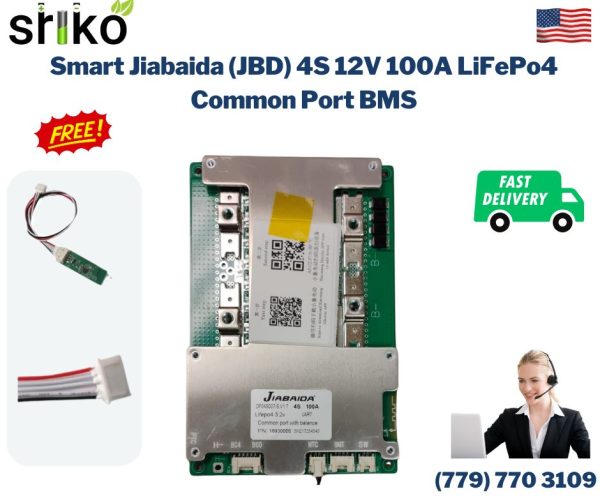 Smart Jiabaida (JBD) 4S 12V 100A LiFePo4 Common Port Battery protection module