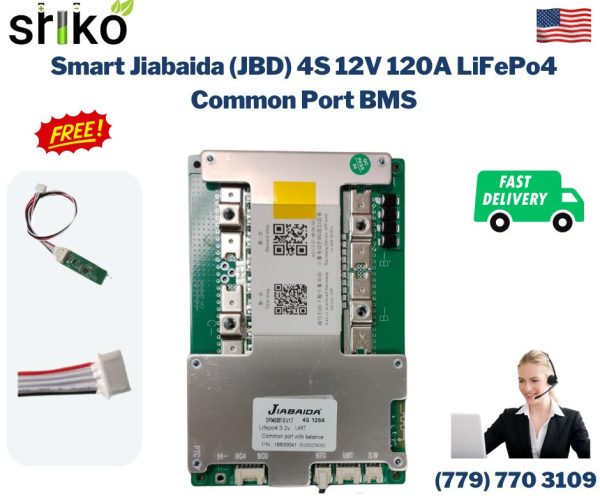 Smart Jiabaida (JBD) 4S 12V 120A LiFePo4 Common Port Battery protection module