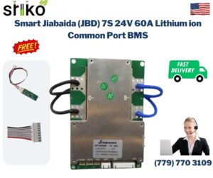 Smart Jiabaida (JBD) 7S 24V 60A Lithium ion Common Port Battery protection module.