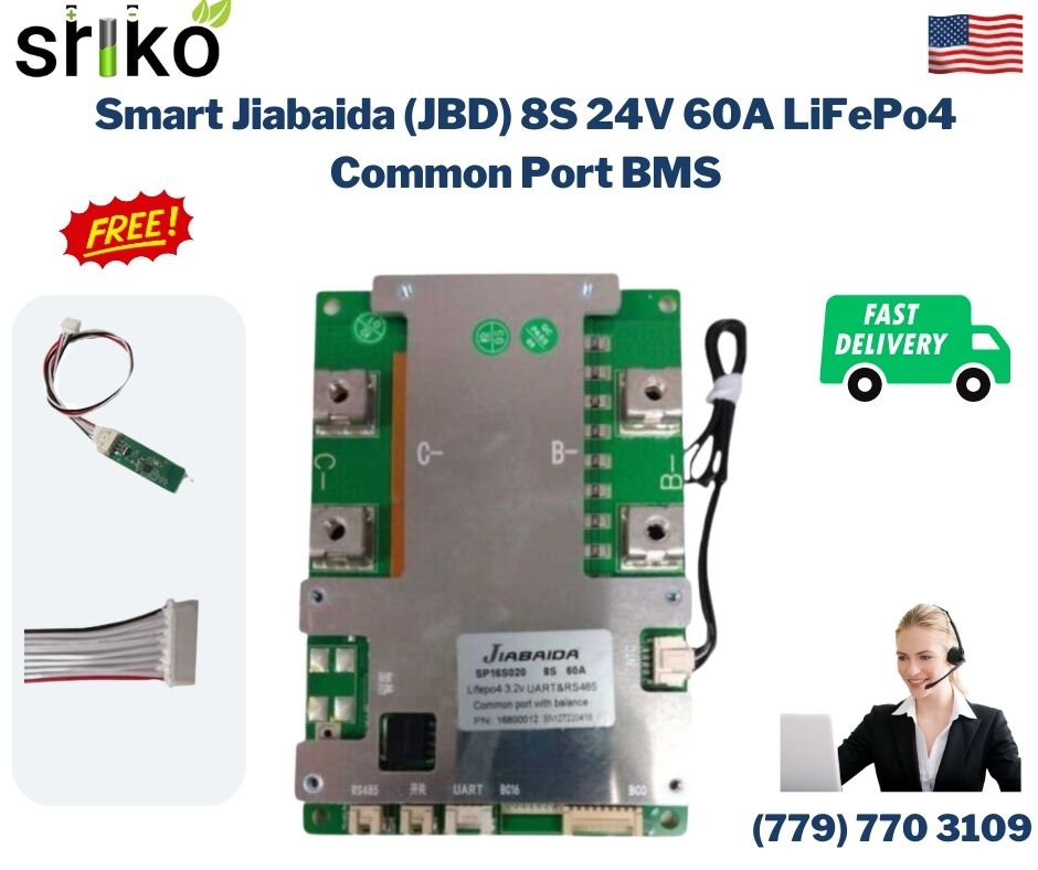 JBDBT 8S LFP 60A Smart Common Port BMS