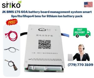 JK BMS 17S 60A battery board management system smart lipo/lto/lifepo4 bms for lithium ion battery pack