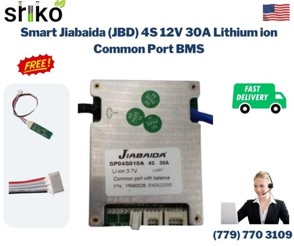 Smart Jiabaida (JBD) 4S 12V 30A Lithium ion Common Port Battery protection module.