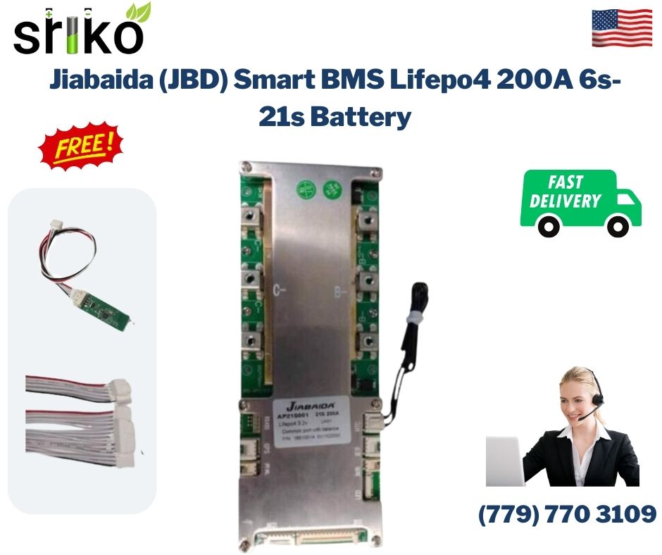 JBD Smart BMS 6S~21S 100A 200A For LiFePO4& Li-ion Battery With