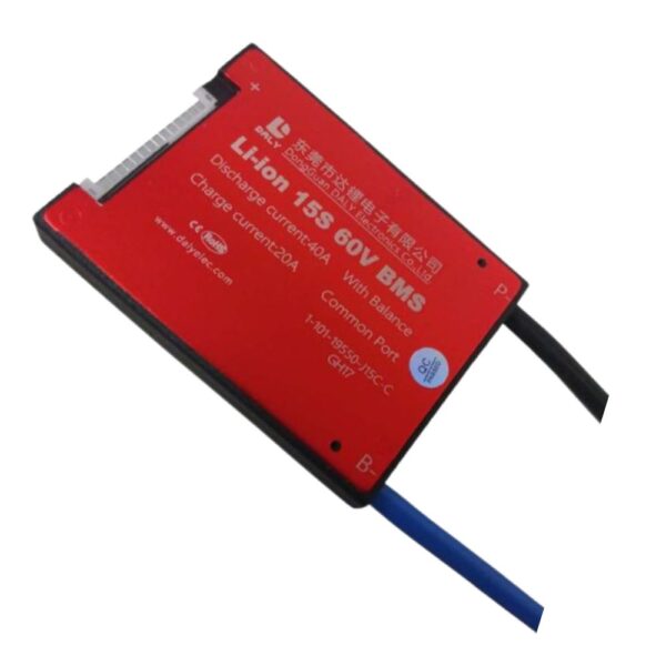 DALY BMS 15S 60V Lithium ion 40A Common Port Battery protection module.