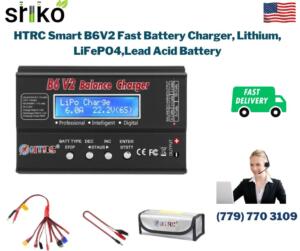 HTRC Smart B6V2 Fast Battery Charger, Lithium, LiFePo4,Lead Acid Battery