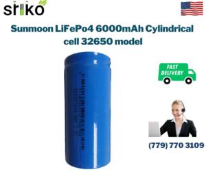 Sunmoon LiFePo4 6000mAh Cylindrical cell 32650 model