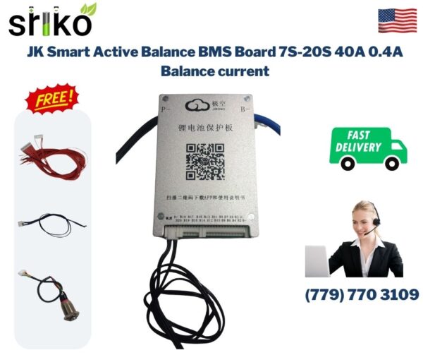 JK Smart Active Balance BMS Board 7S-20S 40A 0.4A Balance current