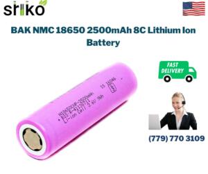 BAK NMC 18650 2500mAh 8C Lithium Ion Battery