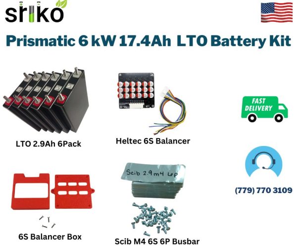 Prismatic 6 kW 17.4Ah LTO Battery Kit