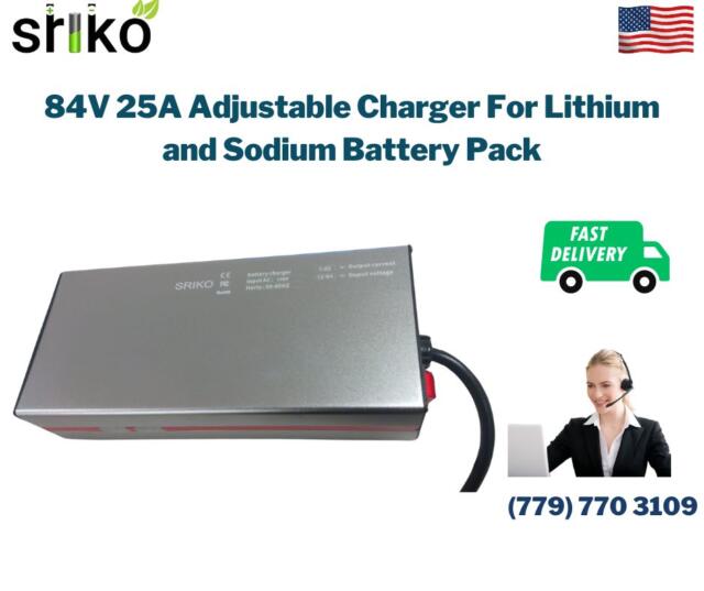 Adjustable Charger 84V 25A For Lithium and Sodium Cells