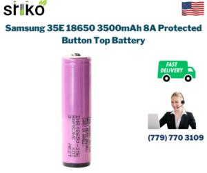 Samsung 35E 18650 3500mAh 8A Protected Button Top Battery
