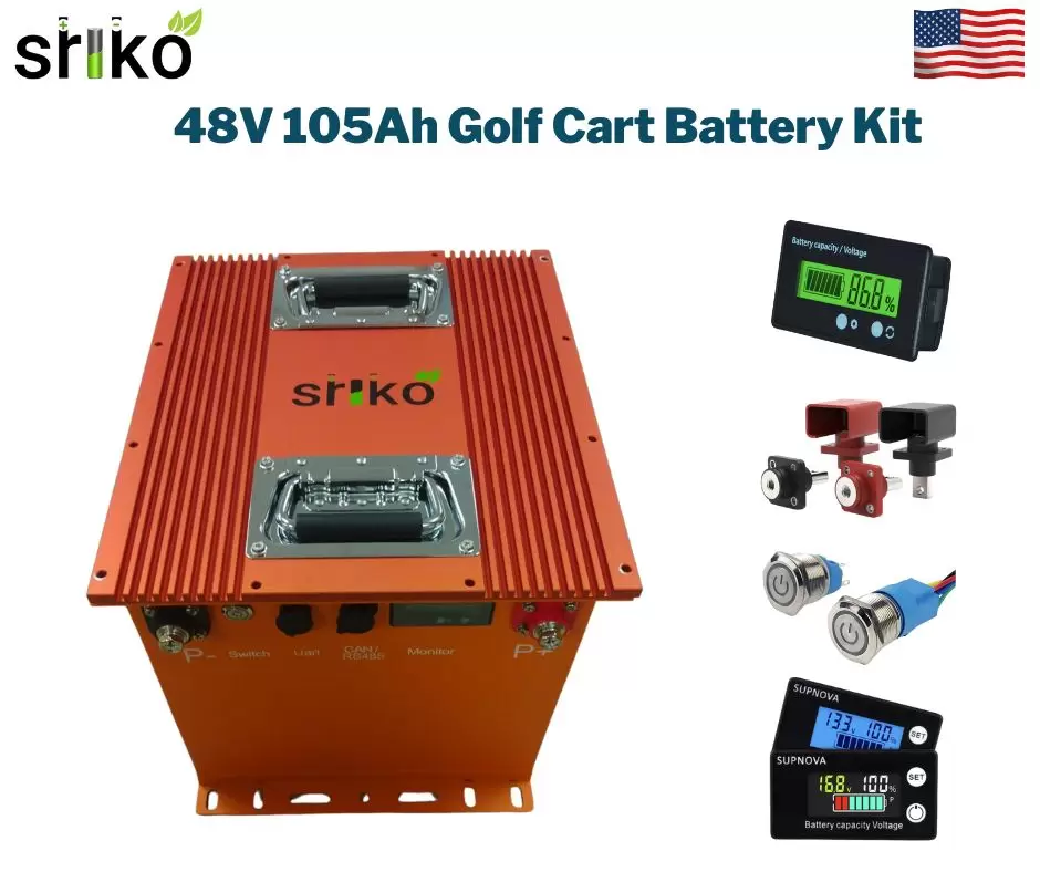 48V GolfCart Battery Kit 105Ah