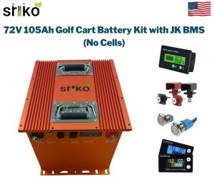 72V 105Ah Golf Cart Battery Kit with JK BMS (No Cells)