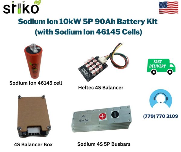 Sodium Ion 10kW 5P 90Ah Battery Kit (with Sodium Ion 46145 Cells)