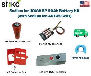 Sodium Ion 10kW 5P 90Ah Battery Kit (with Sodium Ion 46145 Cells)