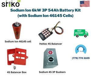 Sodium Ion 6kW 3P 54Ah Battery Kit (with Sodium Ion 46145 Cells)