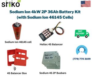 Sodium Ion 4kW 2P 36Ah Battery Kit (with Sodium Ion 46145 Cells)