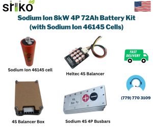 Sodium Ion 8kW 4P 72Ah Battery Kit (with Sodium Ion 46145 Cells)