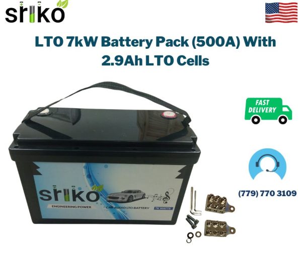 LTO 7kW Battery Pack (500A) With 2.9Ah LTO Cells