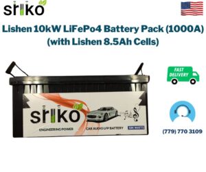 Lishen 10kW LiFePo4 Battery Pack (1000A) (with Lishen 8.5Ah Cells)