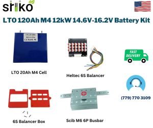 LTO 120Ah M4 12kW 14.6V-16.2V Battery Kit