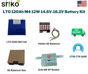 LTO 120Ah M4 12kW 14.6V-16.2V Battery Kit