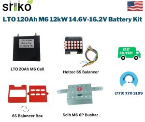 LTO 120Ah M6 12kW 14.6V-16.2V Battery Kit