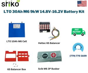 LTO 30Ah M6 9kW 14.8V-16.2V Battery Kit