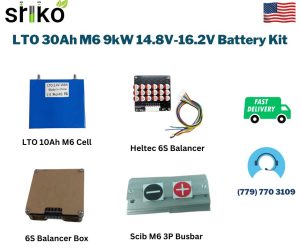 LTO 30Ah M6 9kW 14.8V-16.2V Battery Kit