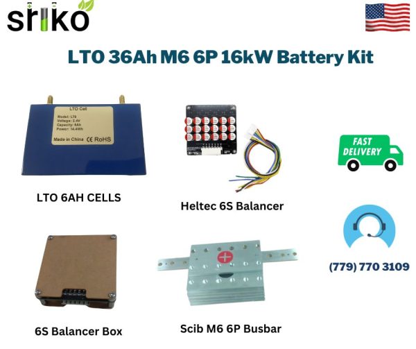 LTO 36Ah M6 6P 16kW Battery Kit