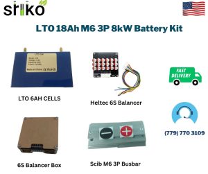 LTO 18Ah M6 3P 8kW Battery Kit