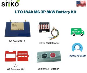 LTO 18Ah M6 3P 8kW Battery Kit.