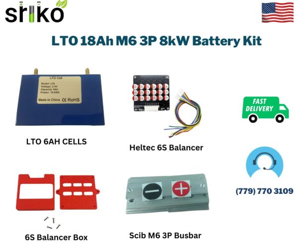 LTO 18Ah M6 3P 8kW Battery Kit.