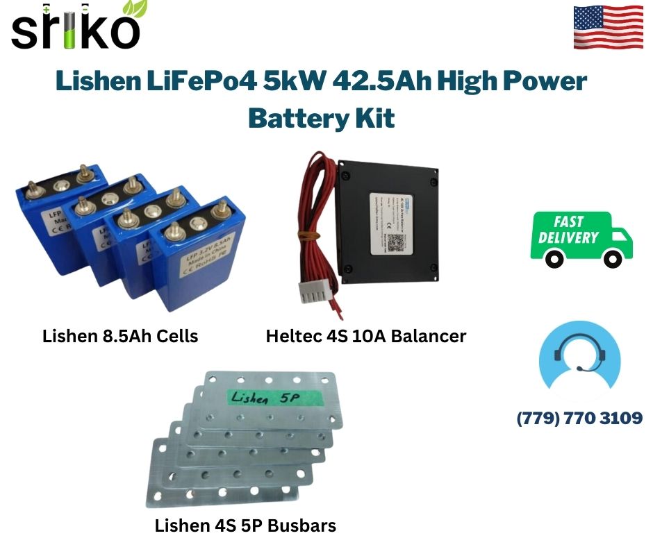 Lishen LiFePo4 5kW 42.5Ah High Power Battery Kit