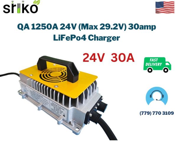 QA 1250A 24V (Max 29.2V) 30amp LiFePo4 Charger