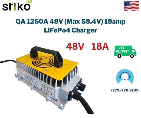 QA 1250A 48V (Max 58.4V) 18amp LiFePo4 Charger