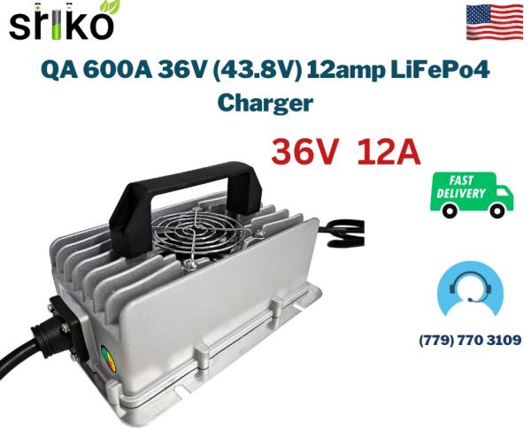 QA 600A 36V (43.8V) 12amp LiFePo4 Charger